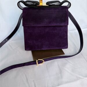 Salvatore Ferragamo Deep Purple Crossbody Bag with Top Handle
